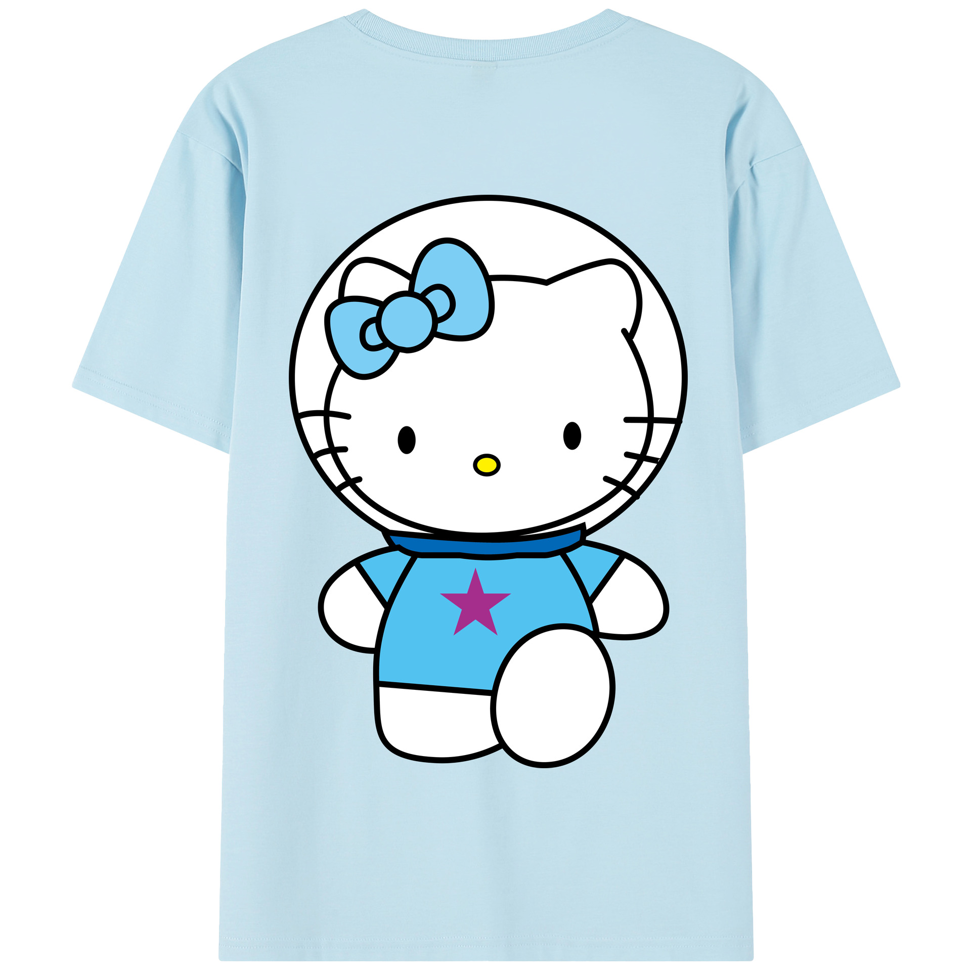 （画像用） Hello Kitty ハローキティ 綿100％半袖Tシャツ（背面プリント）